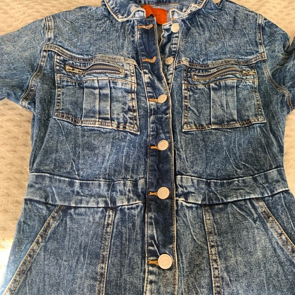 Cotton denim cargo jumpsuit size s GUC - Picture 9 of 9